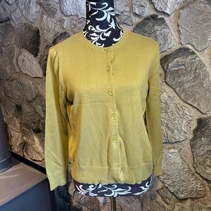 Studio Works Green Button Down Cardigan PM